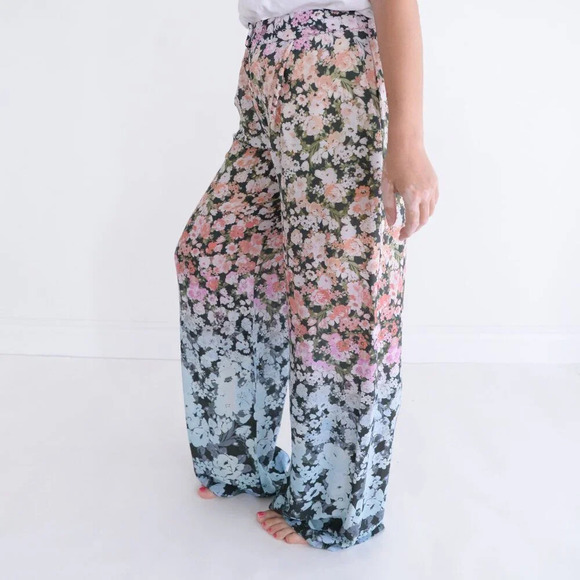 Reiss Floral Print Wide Leg Trousers Pants Size 8 NWT - Picture 4 of 15